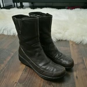 Dark Brown Leather Boots